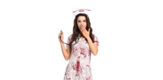 Este uniforme de enfermera sexy y sangrienta aún se puede comprar en una conocida web de venta online radicada en China.