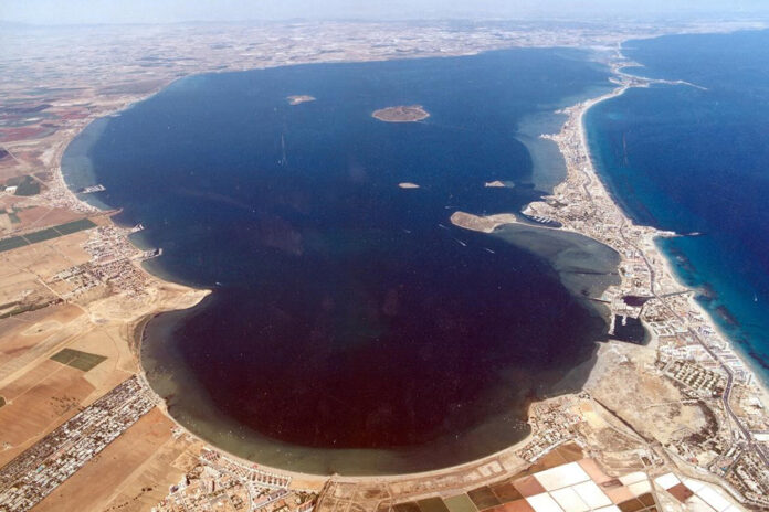 Vista aérea del Mar Menor.