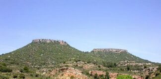 Tetas de Viana, referencia del paisaje de La Alcarria y uno de los más de cien paisajes protegidos de Castilla-La Mancha.