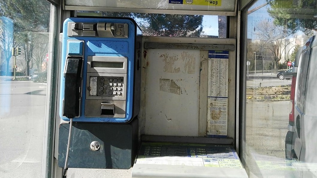 Cabina de teléfono en Guadalajara, en una imagen de 2018. (Foto: La Crónic@)