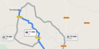 El trazado mejorado de la GU-426, según Google Maps.