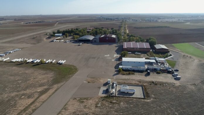 Vista general del aeródromo de Ocaña, en la provincia de Toledo.
