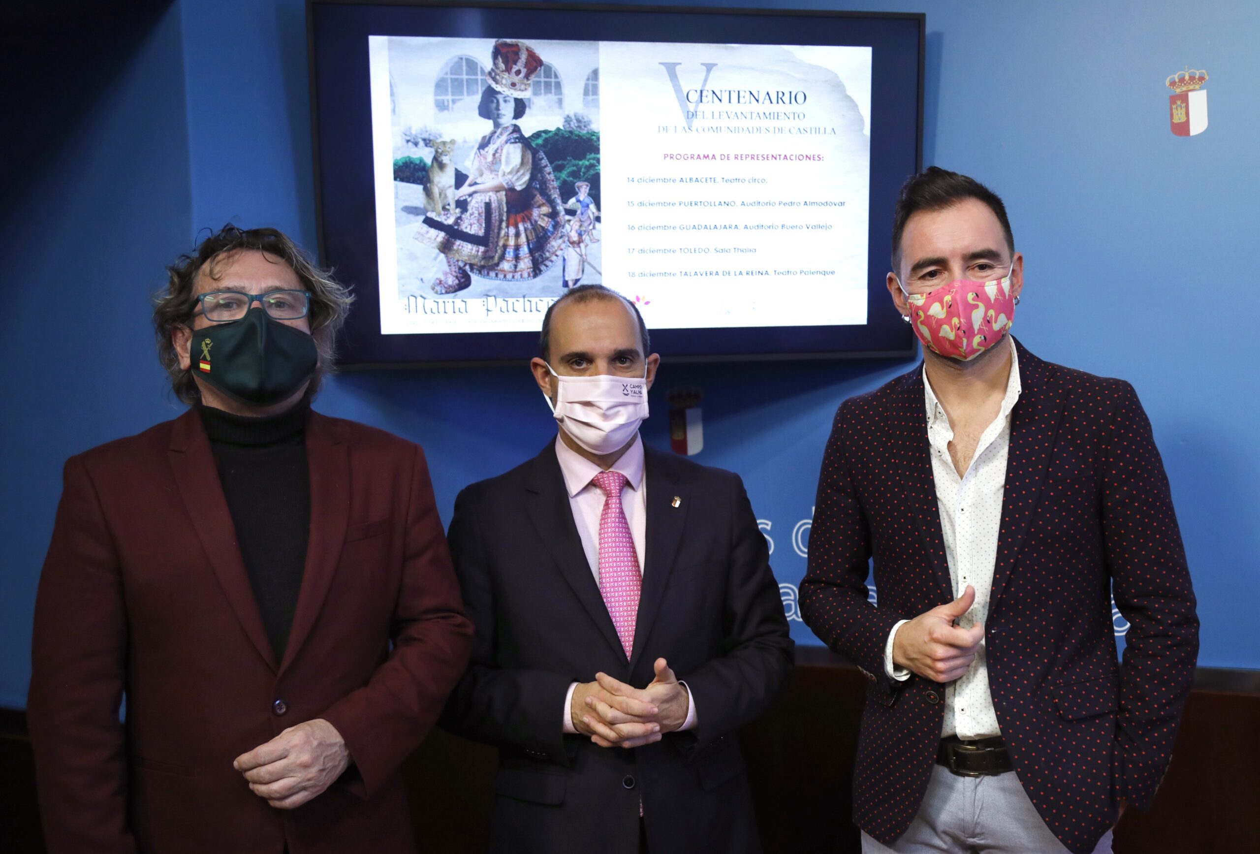 El presidente de las Cortes, Pablo Bellido, en la presentación del espectáculo 'María Pacheco'.