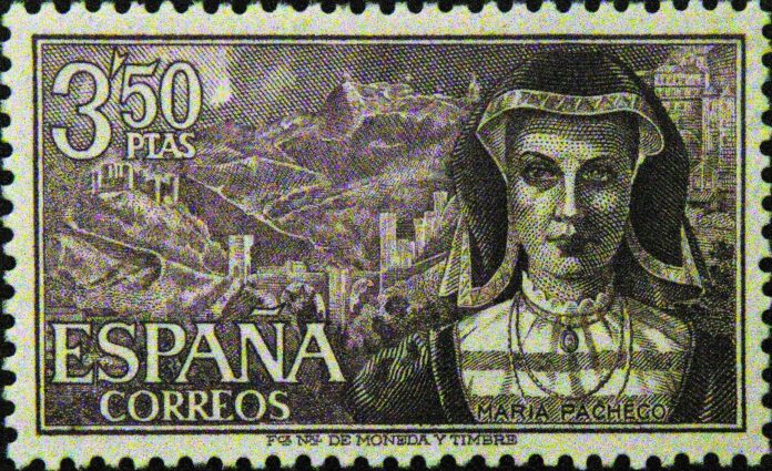 Sello dedicado a María Pacheco.