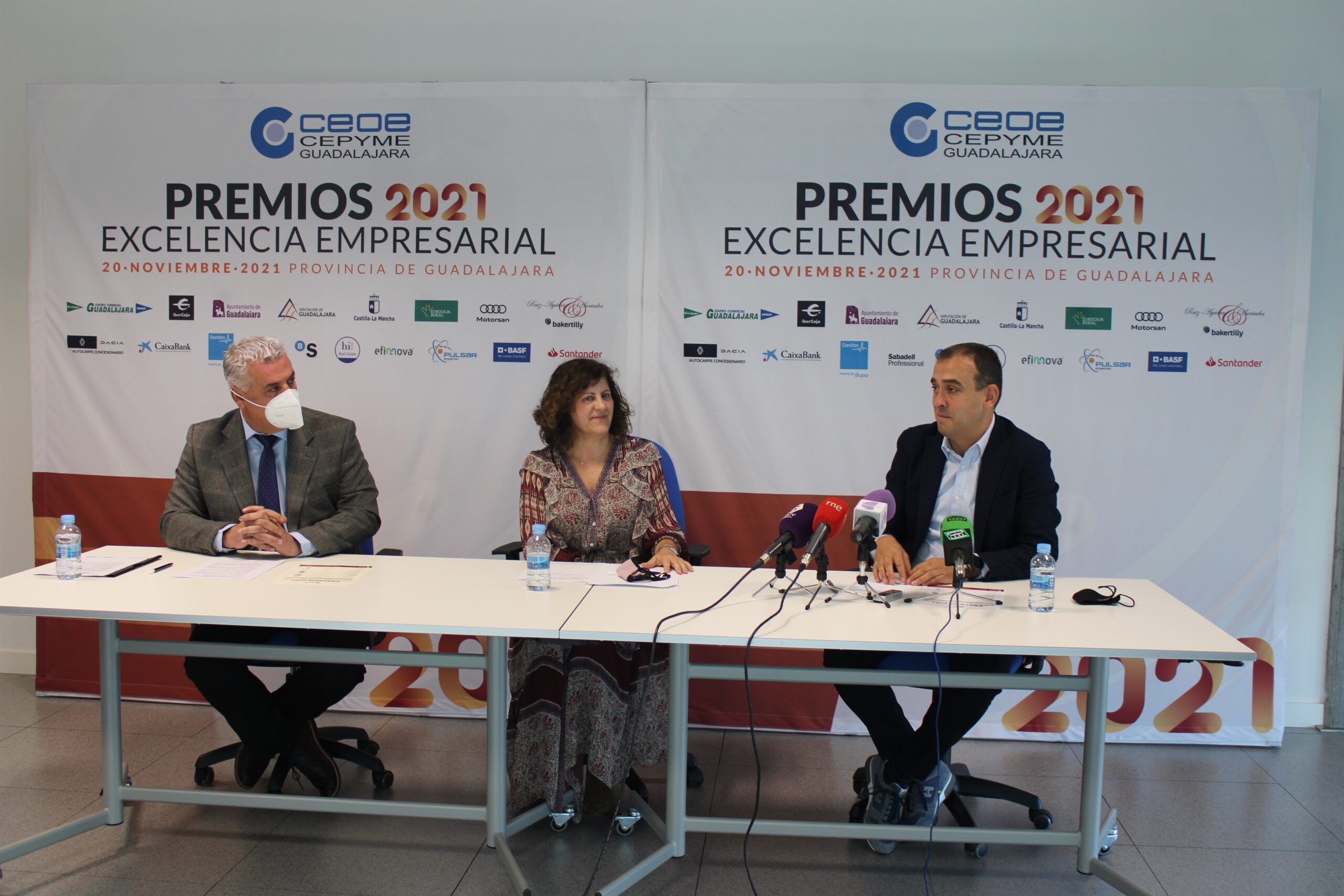 Rueda de Prensa para la presentación de los premios de CEOE Guadalajara en 2021.