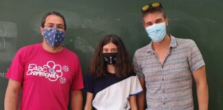 Raquel García en su colegios, los Maristas de Guadalajara.