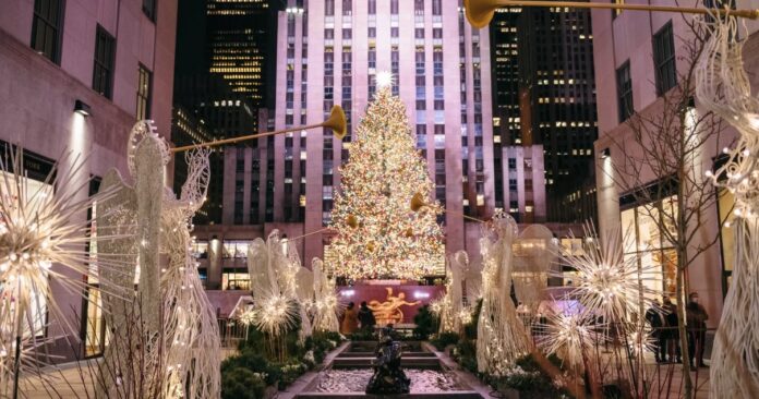 La iluminación del rockfeller Center es todo un clásico de la Navidad en Nueva York.