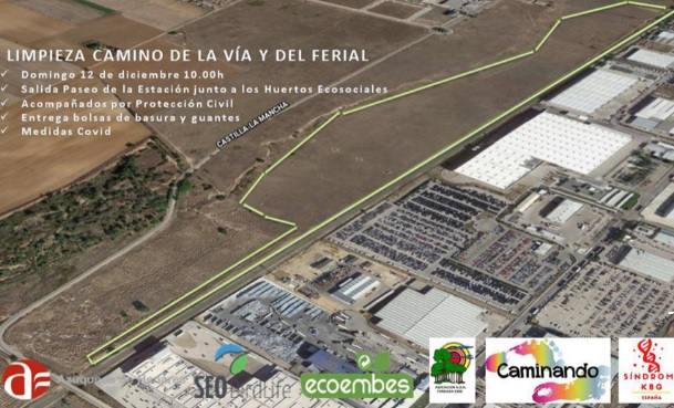 Acción contra la basureza en Azuqueca en diciembre de 2021.