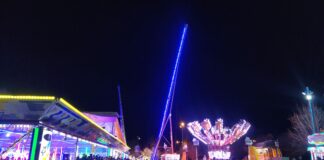 Las atracciones feriales ya se ubicaron en Adoratrices en diciembre de 2021, como anticipo de lo que serán las Ferias de 2022. (Foto: La Crónic@)