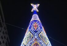 Iluminación navideña monumental en Guadalajara, en 2021. (Foto: La Crónic@)
