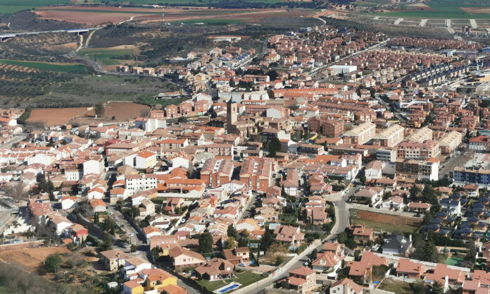 Vista aérea de Cabanillas del Campo, en la que queda fuera del encuadre alguna de sus mayores urbanizaciones.
