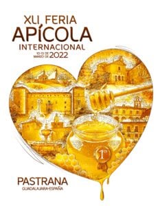 Cartel anunciador de la Feria Apícola de Pastrana de 2022.