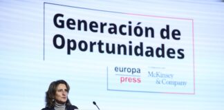 La ministra Ribera, en el acto del 24 de enero de 2022. (Foto: EP)