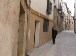 Frío en una de las calles de Molina de Aragón. (Foto: La Crónic@)