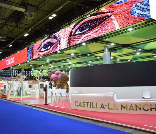 Stand de Castilla-La Mancha en Fitur 2022.