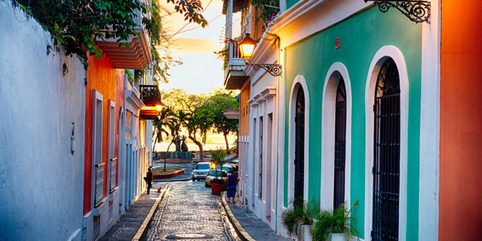 Una calle del Viejo San Juan, en Puerto Rico.