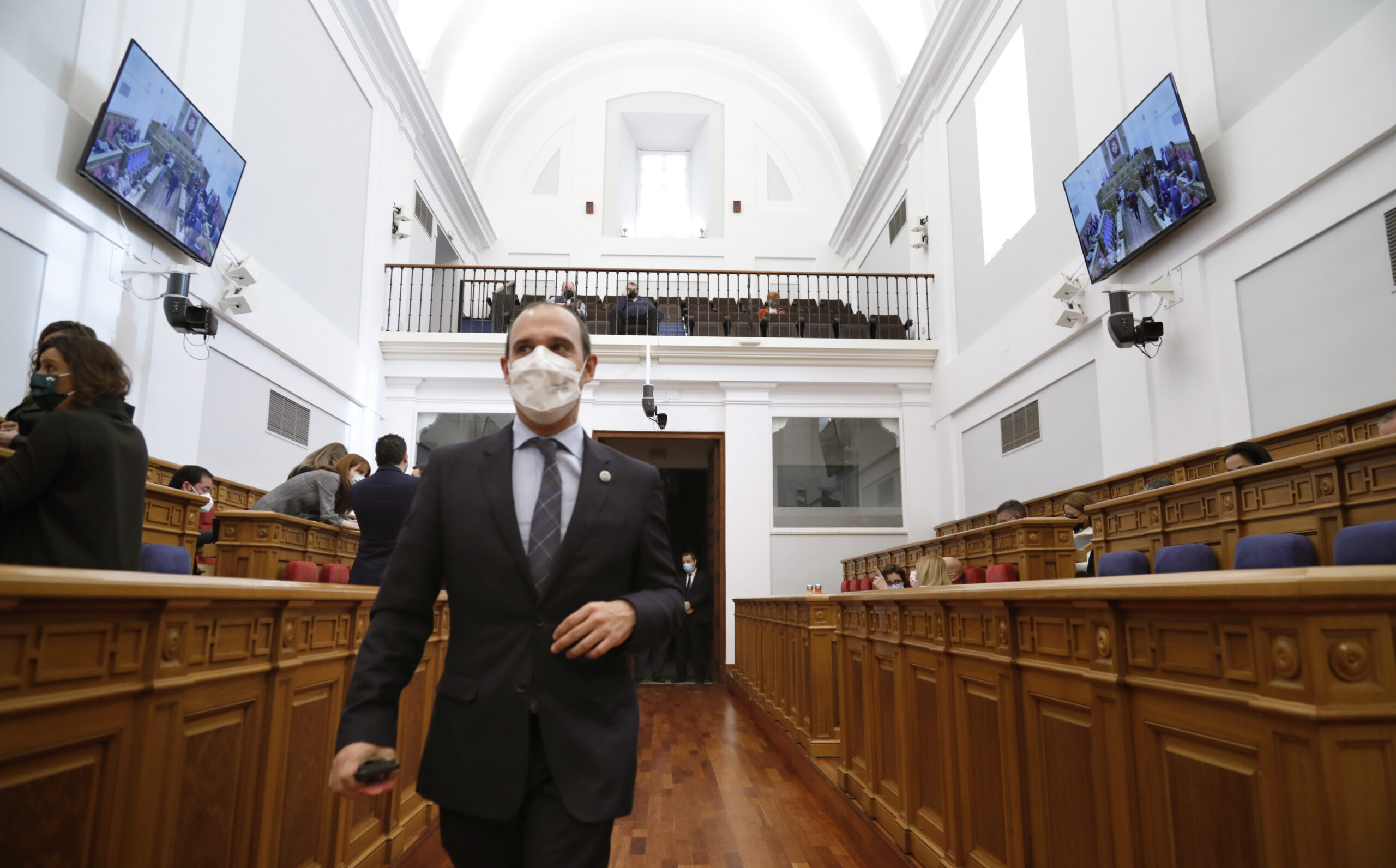 Pablo Bellido en las Cortes de Castilla-La Mancha el 3 de febrero de 2022.