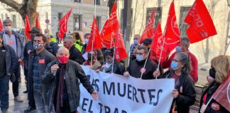 Concentración contra los accidentes laborales en Guadalajara.