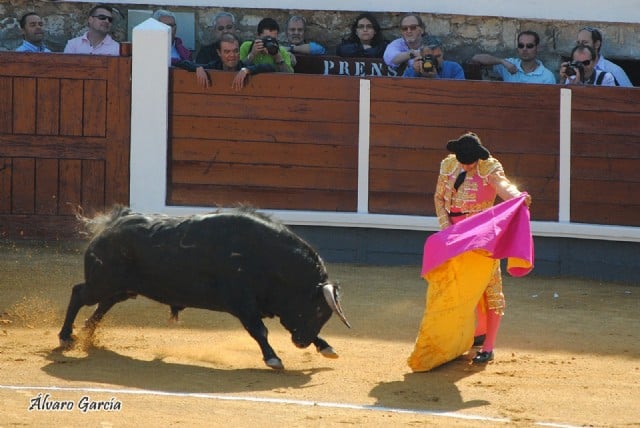 Morante en Brihuega, con 11 años menos y ante uno de los toros, tan menguados, propios de hace una década. (Foto: Álvaro García / La Crónic@)