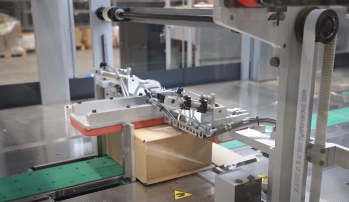 robot-gxo-empaquetado-logistica Un envío preparado de forma automática por el robot que ya funciona en las instalaciones francesas de GXO.