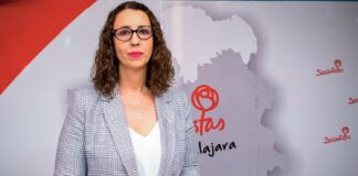 Sara Simón, en la sede del PSOE de Guadalajara. (Foto: EP)