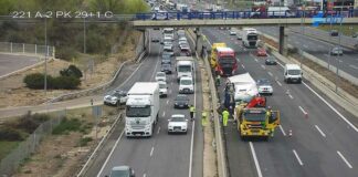 Accidente en la A-2 el 23 de marzo de 2022. (Foto: DGT)