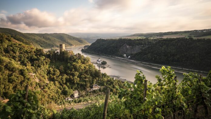 El Rhin, en una imagen que encierra mucho de lo que ofrece Alemania: naturaleza, gastronomía, cultura, monumentos, historia... (Foto: Günther Bayerl)