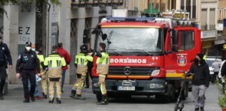 Bomberos del parque del Ayuntamiento en Guadalajara. (Foto: La Crónic@)