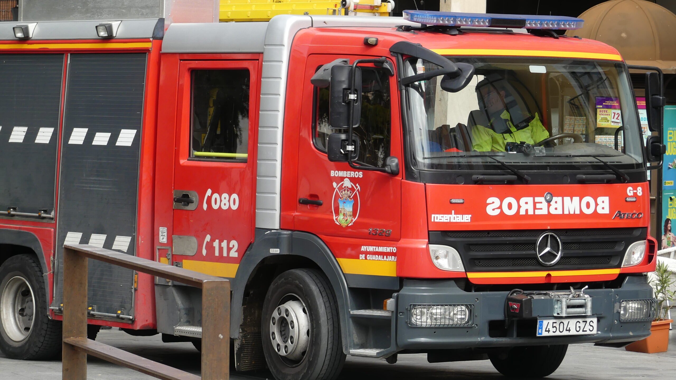 Camión de bomberos de la dotación de Guadalajara en marzo de 2022. (Foto: La Crónic@)