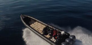 Ejemplo de lancha semirrígida empleada para el contrabando de hachís.