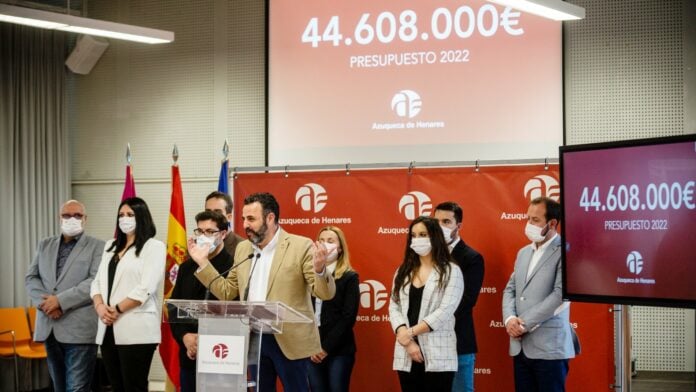 Presentación del presupuesto para 2022 del Ayuntamiento de Azuqueca de Henares, el 30 de marzo.