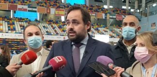 Paco Núñez este jueves, en Guadalajara, en la feria Logistics Spain.