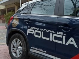 Coche patrulla de la Policía Nacional en Guadalajara.