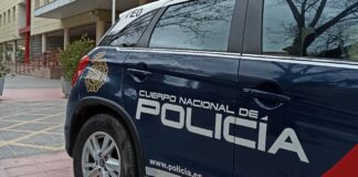 Coche patrulla de la Policía Nacional en Guadalajara.