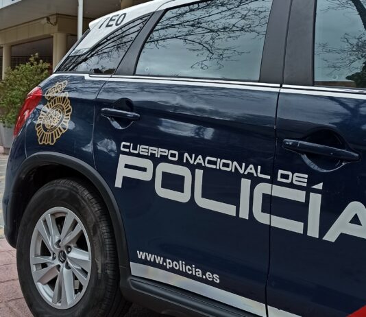 Coche patrulla de la Policía Nacional en Guadalajara.
