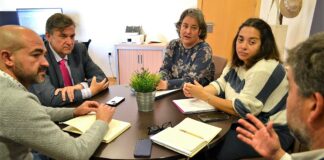 Un momento de la reunión en el que se ha cuestionado el protocolo para los partos en el Hospital de Guadalajara. (Foto: Ciudadanos)