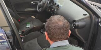 Vehículo que conducía el detenido en Torija. (Foto: Guardia Civil)