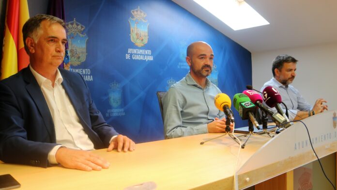 Hyam, Marco y Pérez Borda, en su rueda de prensa del 22 de junio de 2022.