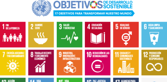 En la ilustración, los 17 objetivos de desarrollo sostenible marcados por la Agenda 2030.