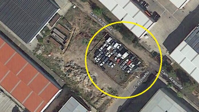 Ubicación del almacén de vehículos de la Policía Local de Azuqueca de Henares.