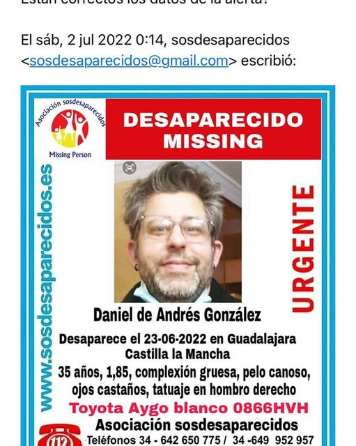 Tuit de búsqueda de Daniel de Andrés González.