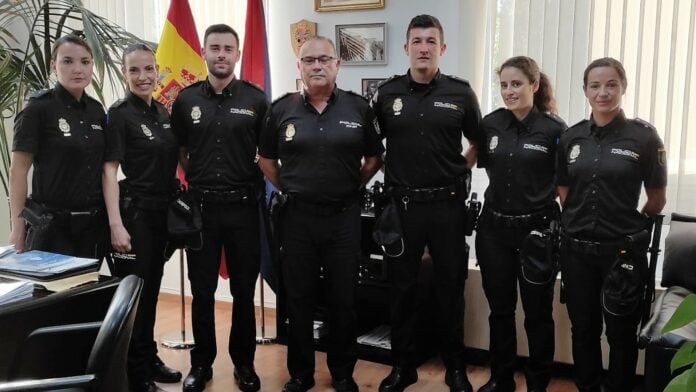 Nuevos agentes en prácticas de la Policía Nacional en Guadalajara, el julio de 2022.