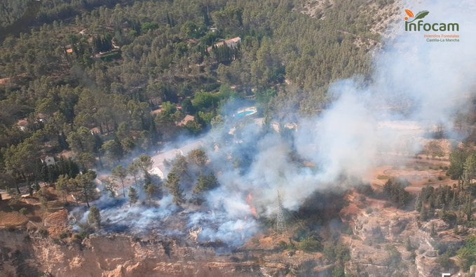 Incendio forestal en Auñón el 5 de julio de 2022. (Foto: Infocam)