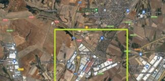 Localización, dentro del recuadro, del polígono industrial La quinta, de Cabanillas del Campo. (Foto: Google Maps)