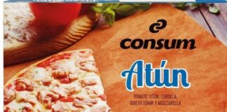Envase de las pizzas que han sido retiradas del mercado por contener histamina.