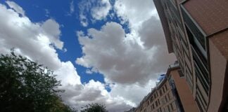 Nubes sobre Guadalajara en la tarde del miércoles, 17 de agosto de 2022. (Foto: La Crónic@)