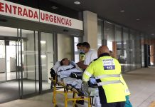 Simulacro en las Urgencias del Hospital de Guadalajara en vísperas de su entrada en servicio el 29 de septiembre de 2022.