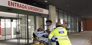 Simulacro en las Urgencias del Hospital de Guadalajara en vísperas de su entrada en servicio el 29 de septiembre de 2022.