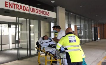 Simulacro en las Urgencias del Hospital de Guadalajara en vísperas de su entrada en servicio el 29 de septiembre de 2022.