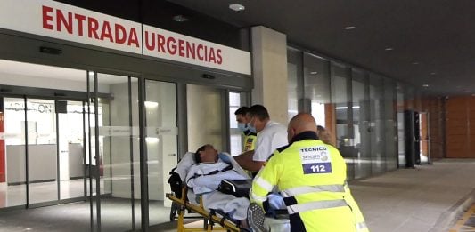 Simulacro en las Urgencias del Hospital de Guadalajara en vísperas de su entrada en servicio el 29 de septiembre de 2022.